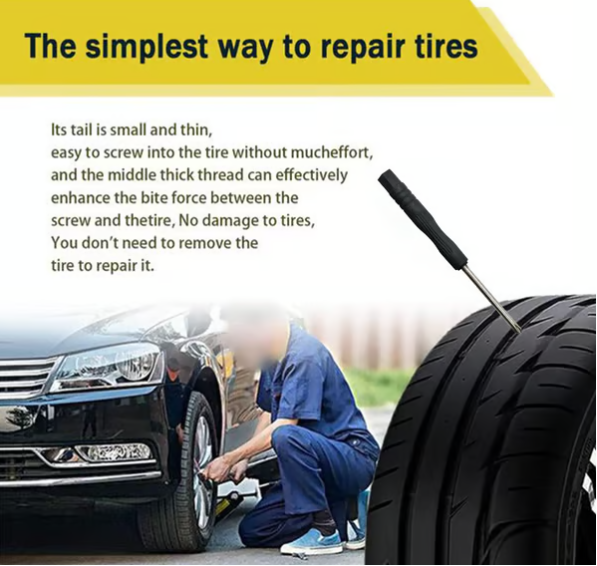 🔩60PCS Tire Repair Rubber Nails Kit with 2 Sizes